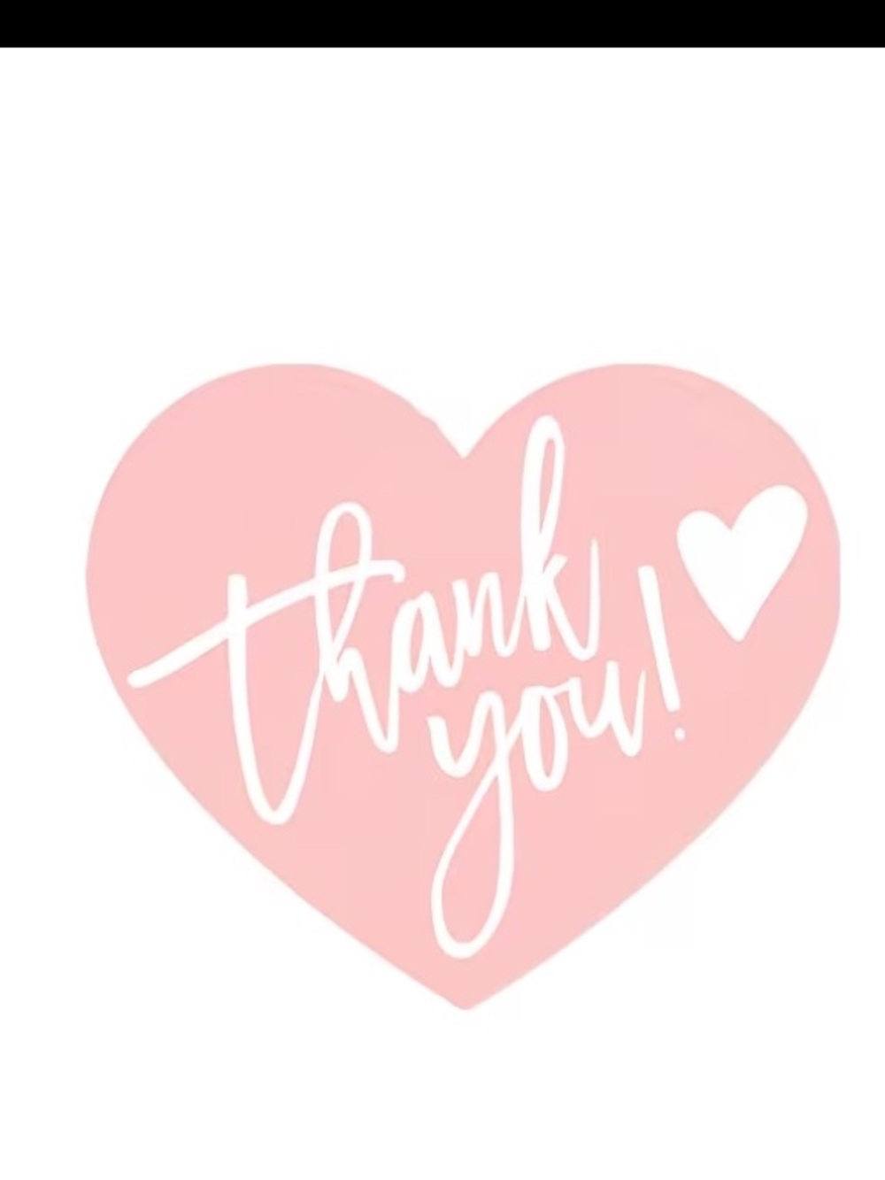 Pink Heart "Thank You" Cards - Pack of 50